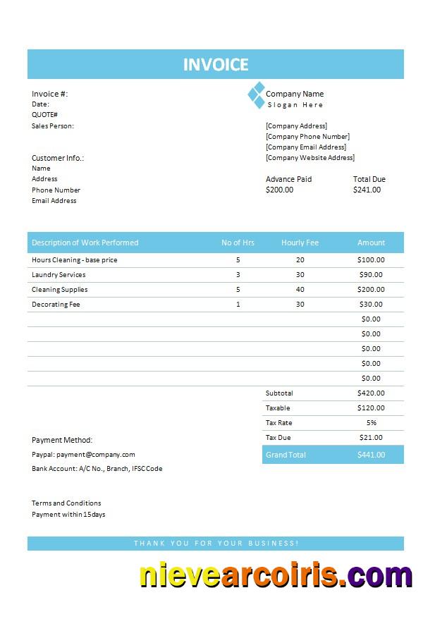 Handyman Invoice